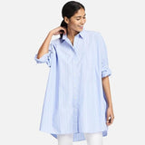 WOMEN Extra Fine Cotton Oversized Long Sleeve Long Shirt